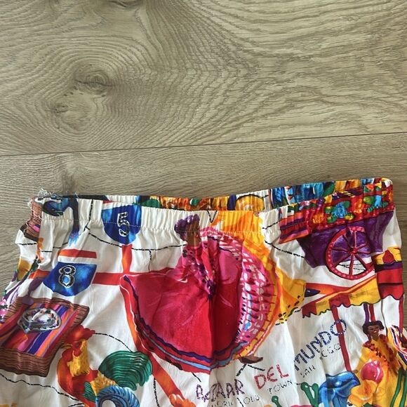 Jams World La Cocina Hattie Skirt Womens Medium 8 10 colorful stretch tropical - Picture 5 of 9